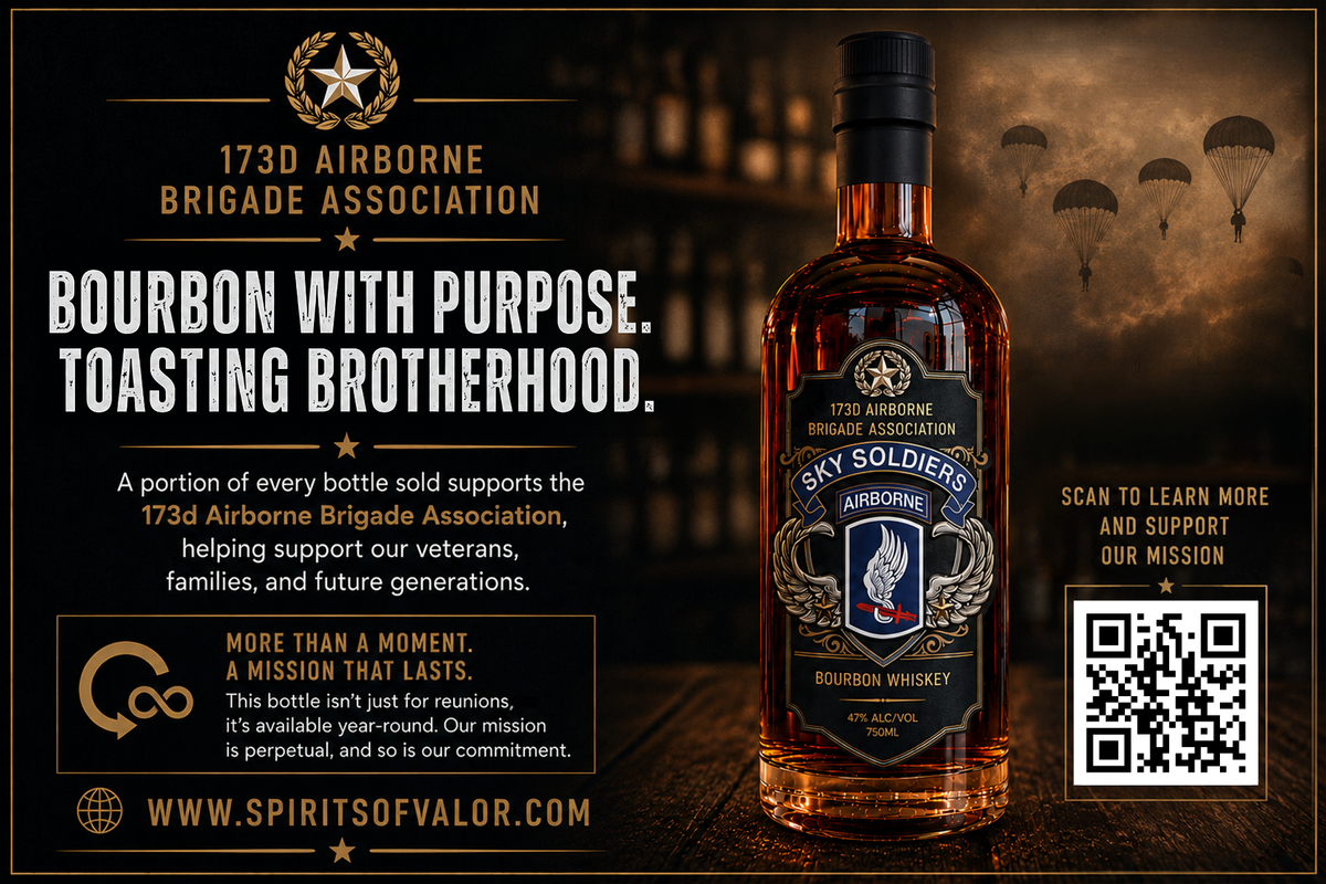 173d Airborne Brigade Association Bourbon Whiskey