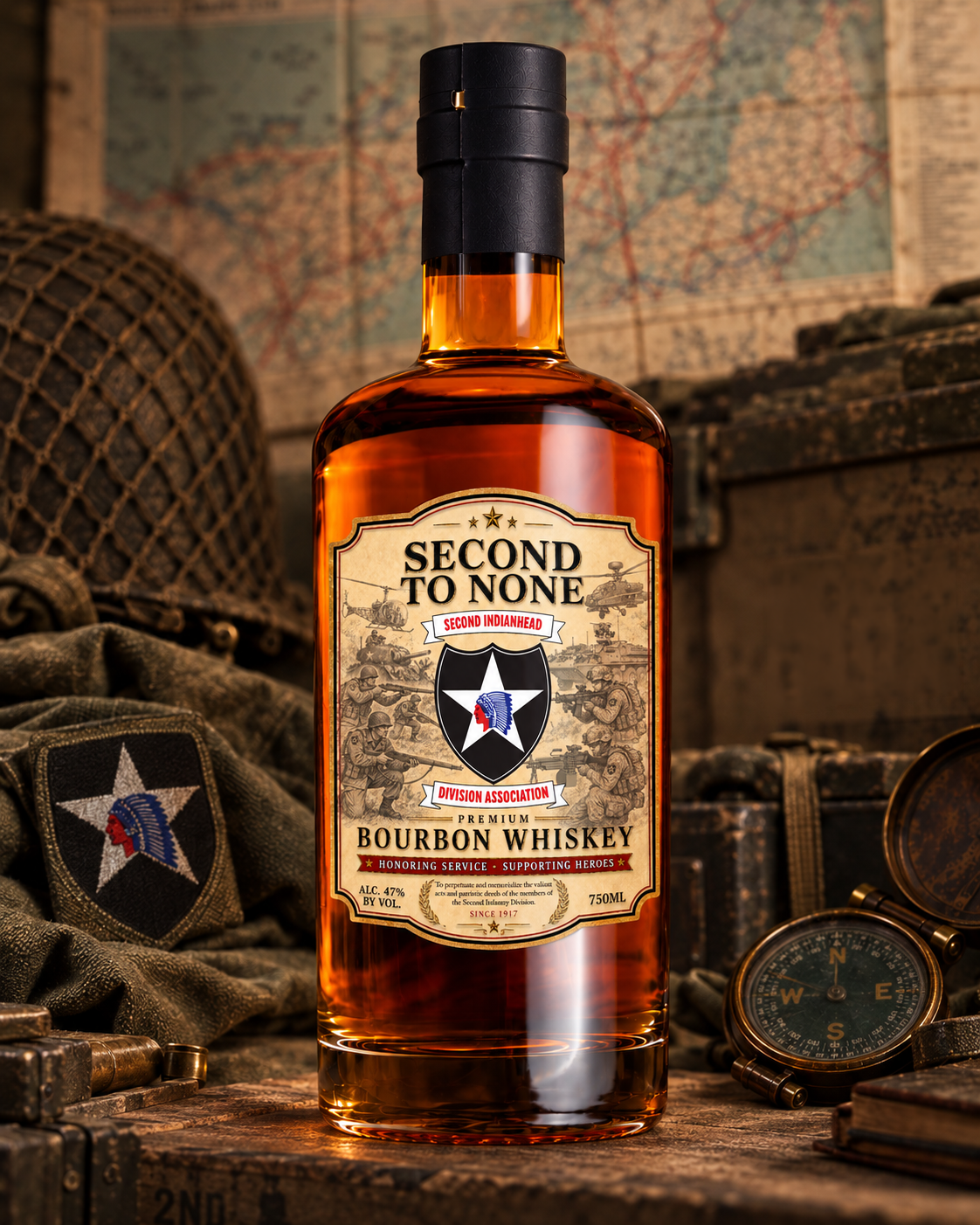 2nd Indianhead Division Association Bourbon Whiskey